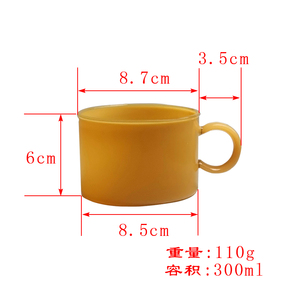 Mug à café pour le petit-déjeuner en verre sodocalcique coloré fait à la main, sans plomb, avec poignée, style <span class=keywords><strong>vintage</strong></span> classique, passe au lave-vaisselle et au <span class=keywords><strong>micro</strong></span>-ondes, pour le latte - Product Image 5