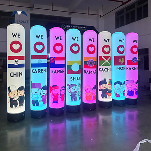 Eventi all'aperto 2m tubo gonfiabile modello di stampa digitale include aria soffiatore colonna di illuminazione a LED per le promozioni - Product Image 1