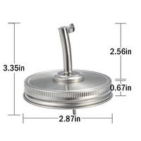 Couvercles en acier inoxydable de 70 mm et 86 mm pour bocaux Mason, avec bec verseur facile à ouvrir, pour distributeur d'huile d'olive et bouteilles à vinaigrette.
