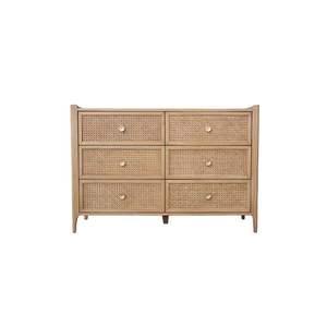 Bella Bedroom Collection 6-Drawer Wide <b>Chest</b> Elegant and Stylish Organized Bedroom <b>Storage</b> for Apartment Use - Product Image 6