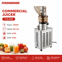 Sapopbrengst voor restaurants en juice shops, fruit- en groenteverwerking, industriële roestvrijstalen slowjuicer-extractor machine