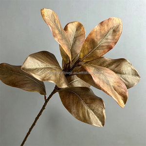 Ramo di <span class=keywords><strong>Foglie</strong></span> di Magnolia Artificiale L680, Verde Autunnale con Tocco Realistico, per Matrimoni, Ringraziamento e Decorazioni Domestiche - Product Image 4