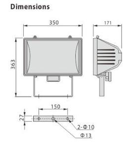 Projecteur de Sécurité Extérieur Étanche 1000W/1500W/2000W avec Ampoule Gratuite WD-1056 - Product Image 6