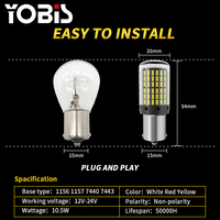 Ampoules LED pour voiture Yobis 144smd 1156 1157 10.5W Canbus pour éclairage automobile