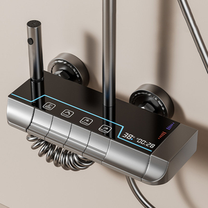 ชุดฝักบัวอาบน้ำแบบดิจิตอล LED รุ่นใหม่ HLK พร้อมฝักบัวมือถือ <span class=keywords><strong>วาล์ว</strong></span>ผสมน้ำร้อนน้ำเย็น สำหรับห้องน้ำ ขายส่ง - Product Image 3