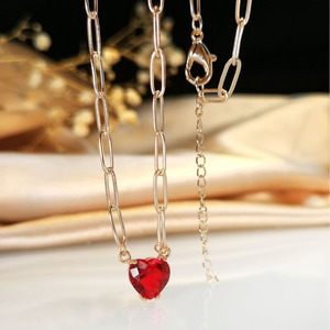 Collana con ciondolo a forma di cuore per donna, design semplice, collana da indossare tutti i giorni - Product Image 3