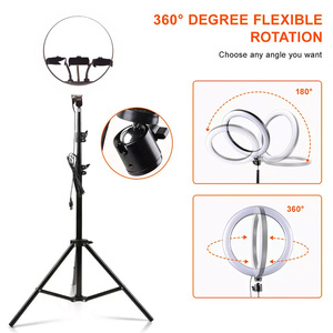 Anneau de lumière de remplissage de 14 pouces, 36CM, 10 niveaux de luminosité, support de téléphone pour Selfie, lampe annulaire avec support pour <span class=keywords><strong>Tiktok</strong></span> - Product Image 5
