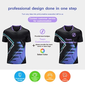 T-shirt de course respirant à manches courtes, séchage rapide, grande taille, avec logo personnalisé et nom d'équipe, pour entraînement, football, soccer - Product Image 4