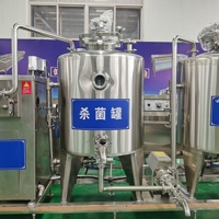 Petit réservoir vertical de pasteurisation du lait, haute productivité 100L/h, pasteurisateur automatique de liquide pour tartelettes aux œufs