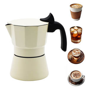 Cafetière à percolateur portable personnalisée 3/6 tasses Cafetera Italiana Cafetière à expresso à poser sur le feu en acier inoxydable 304 Moka Pot - Product Image 6
