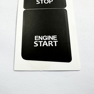 Autocollant noir en PVC pour bouton de démarrage/arrêt du moteur Audi, patch de réparation adhésif pour interrupteur à un bouton A6L C5 - Product Image 2