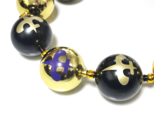 ماردي غرا قلائد من الخرز والخرزات ماردي غرا الأسود والذهبي مخصص مطبوعة ماردي غرا الخرز - Product Image 3