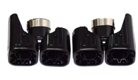 Pour Land Rover Defender 90 110 2.0T 3.0T 2020+ Embouts d'échappement carrés quadruples en acier inoxydable 304, finition argentée ou noir givré