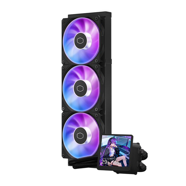 Coolermaster MasterLiquid Core LCD 360 4-inch IPS Screen AIO CPU Cooler ARGB Liquid CPU Fan Gaming Computer Cooling
