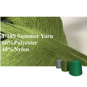 summer easy dry glossy color knitting yarn polyester viscose for knitting machine