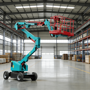 Plateforme élévatrice télescopique sur chenilles autopropulsée articulée <span class=keywords><strong>de</strong></span> 10 à 18 m pour travaux en hauteur - Product Image 4