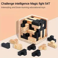 Magic Bucket 54T 54L Puzzle en bois pour adultes - Blocs de construction de 40 pièces pour la décompression au bureau et le plaisir