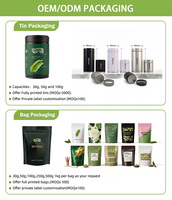 Bubuk Teh Hijau Matcha Organik Grosir Bersertifikat USDA/EU&NOP Kemasan Kotak/Kantong