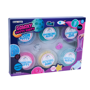Space Series Galaxy Putty Party Six Cans - Large Collection of Mastic Stress Relief Thinking Educational Toy - Product Image 2