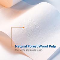 Vente directe d'usine. Rouleaux de papier toilette personnalisables 100% pâte de bois vierge. Papier toilette personnalisable à 2/3/4 plis pour salle de bain.