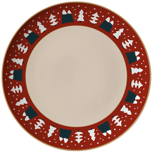 Vente flash de Noël : Service de table en céramique de qualité, comprenant assiettes, plats, chargeurs, bols à salade, tasses, soucoupes, pour la décoration de la maison - Product Image 4