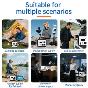 Système d'alimentation de secours LiFePO4 avec MPPT et onduleur à onde sinusoïdale pure pour le camping en extérieur, la recharge solaire de voitures et l'utilisation avec panneaux solaires - Product Image 5