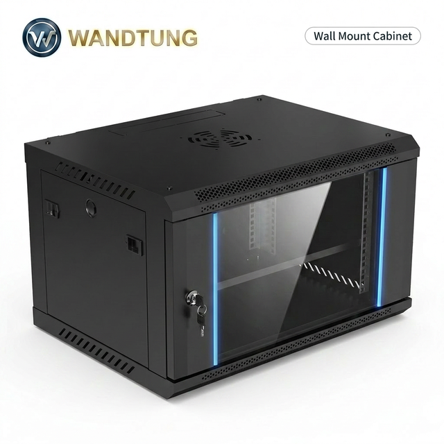 19-Inch 6U Wall-Mounted Network Cabinet 600*450 Steel Data Center Server Rack with Glass Door