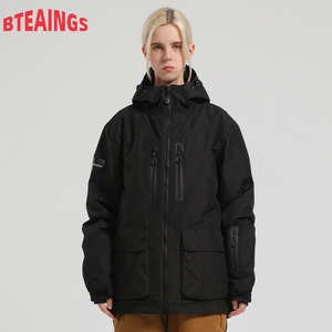 <span class=keywords><strong>Veste</strong></span> bomber d'hiver épaisse imperméable coupe-vent respirante à motif cœur pour femmes et hommes, style streetwear - Product Image 4