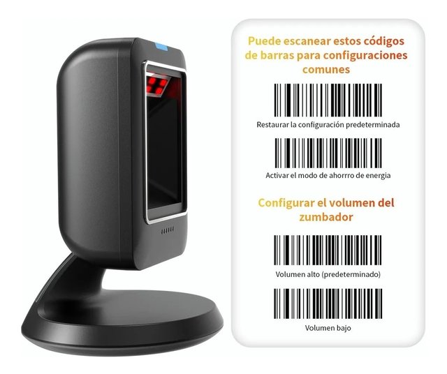 Lector De Codigo De Barras Omnidireccional 1d/2d/qr Usb