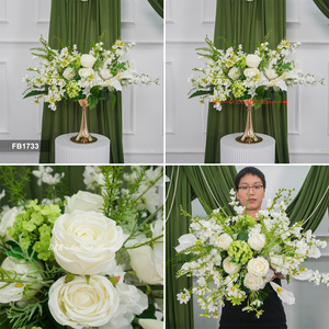 Luxury Bridal Party Floral Centerpieces Decoration <b>Artificial</b> white Silk Rose <b>Flower</b> Ball - Product Image 2