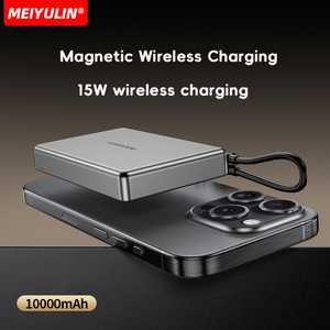 Chất lượng cao 5000m 10000mAh xách tay từ qi2 ngân hàng điện không dây dẫn hiển thị tùy chỉnh siêu mỏng mini Kim Loại trường hợp <span class=keywords><strong>iPhone</strong></span> 15 - Product Image 4