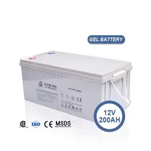 Baterai sel Gel Agm siklus dalam, 12V 100AH 200ah 300ah 400AH 3kWh spesifikasi baterai