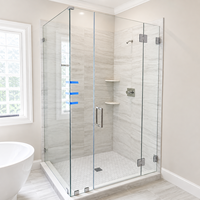 Verre trempé ultra-transparent haute résistance personnalisé en usine pour cloisons de bureau, murs de séparation de salle de bain d'hôtel, usage 5