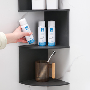<b>Corner</b> Wall <b>Shelf</b> 5 Tier Polygon Shape No Drilling Required For Bedroom Living Room Storage - Product Image 3