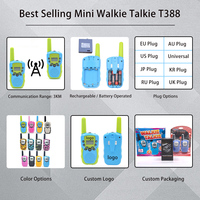 2 Walkie Talkies Infantiles de Dibujos Animados, Mini Transceptor Celular Portátil de 3KM, Alta Calidad para Exteriores
