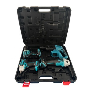 PEXCRAFT Kit di Utensili Elettrici Senza Fili 4 Pezzi: Martello Elettrico, Smerigliatrice Angolare, Trapani, Chiave con Batteria al Litio - Product Image 3