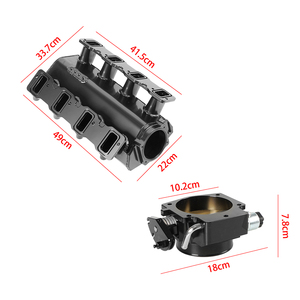 102 мм алюминиевый низкий LS3 L92 L99 LSA впускной коллектор 6.2L черный серебристый с корпусом дроссельной заслонки с топливными рельсами - Product Image 5