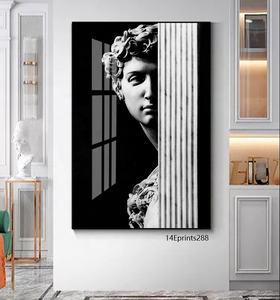 <span class=keywords><strong>Bianco</strong></span> <span class=keywords><strong>e</strong></span> <span class=keywords><strong>nero</strong></span> David Graffiti Street Pop Art resina di cristallo acrilico porcellana pittura parete arte struttura in metallo - Product Image 3