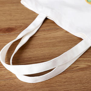 Bolso de lona reutilizable de compras con logotipo personalizado, diseño impreso, bolso de hombro de algodón para mujer, bolso de lona con asa de tela/ - Product Image 5