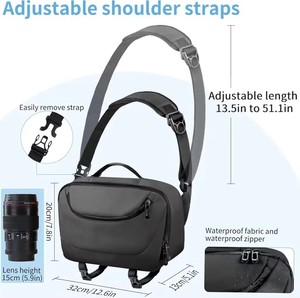 Bolsa de Hombro Cruzada Impermeable de Poliéster con Diseño Otoñal para Organizar Equipos de Fotografía, para Fotógrafos al Aire Libre - Product Image 3