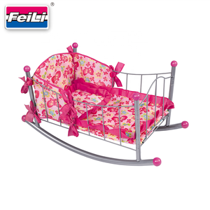 Lai Fei — jouet en métal personnalisé pour bébé, <span class=keywords><strong>berceau</strong></span> à bascule pour poupée, jouets, meubles de 18 pouces - Product Image 3