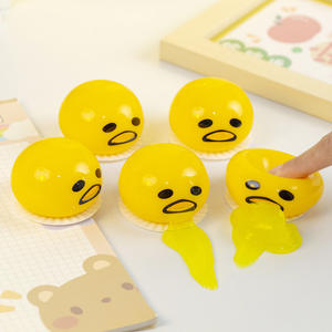 Drôle Squeeze Toys Nouveauté Vomissements Oeuf Slime Boules pour Enfants Soulagement Du Stress <span class=keywords><strong>Puking</strong></span> Oeuf Jaune Tricky Play Fidget Toys Cadeau - Product Image 5