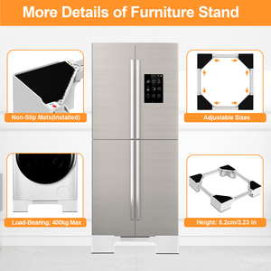 Base Ecológica para Refrigerador con Ruedas, Soporte Resistente para un Fácil Transporte, Capacidad de 400 KG, Elevador de Altura, Refrigerador Móvil - Product Image 3