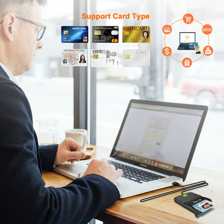 ZOWEETEK USB Smart Card Reader - EMV & ISO 7816 Compliance
