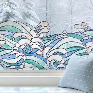 <span class=keywords><strong>Film</strong></span> décoratif réutilisable en PVC à adhérence statique Ocean Melody pour bureaux et appartements, installation facile, échantillon gratuit - Product Image 1