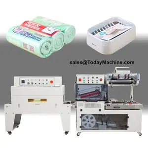 Automatic L Bar Heat Film Shrink Tunnel Wrapper and Heat Shrink Wrapping Packing Machine