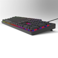 Tout nouveau clavier mécanique de jeu Sunrose JK104 87 touches LED rétro-éclairé USB/PS/2 Interface Plug and Play OEM