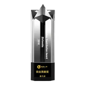 Award 3D Laser Awards Star Graveren Sport Blok Glas Trofeeën Cube Kristal Leeg Trofee