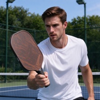 Raquette de pickleball en fibre de verre texturée à grain hexagonal, noyau en nid d'abeille, haute rotation, pour entraînement adulte, vente en gros usine