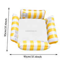 Joyee personnalisé Logo PVC gonflable pliable flottant rangée piscine 4 tubes stable gonflable piscine flotteur hamac pour adultes